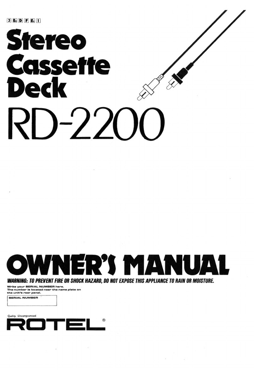 Rotel RD-2200 User manual