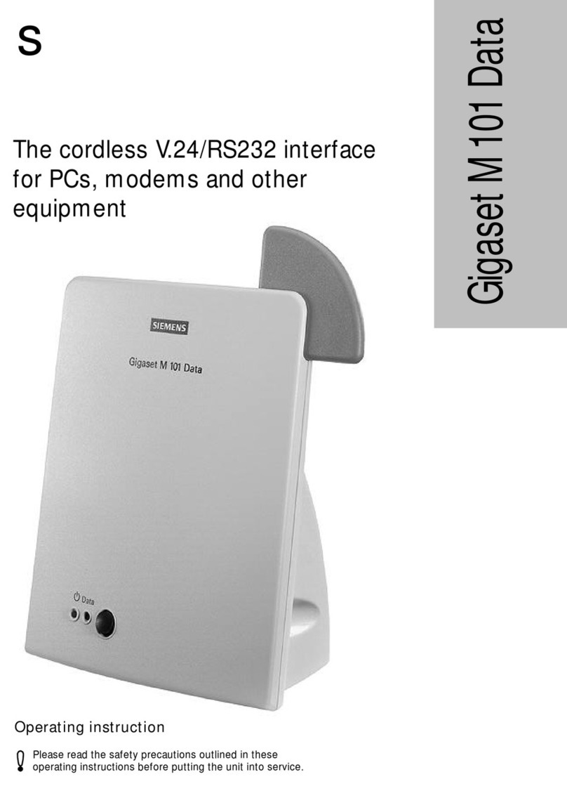 Siemens Gigaset M 101 Data operating instructions