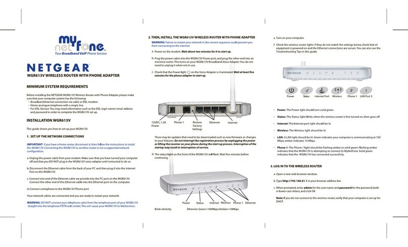 NETGEAR WGR613V User manual