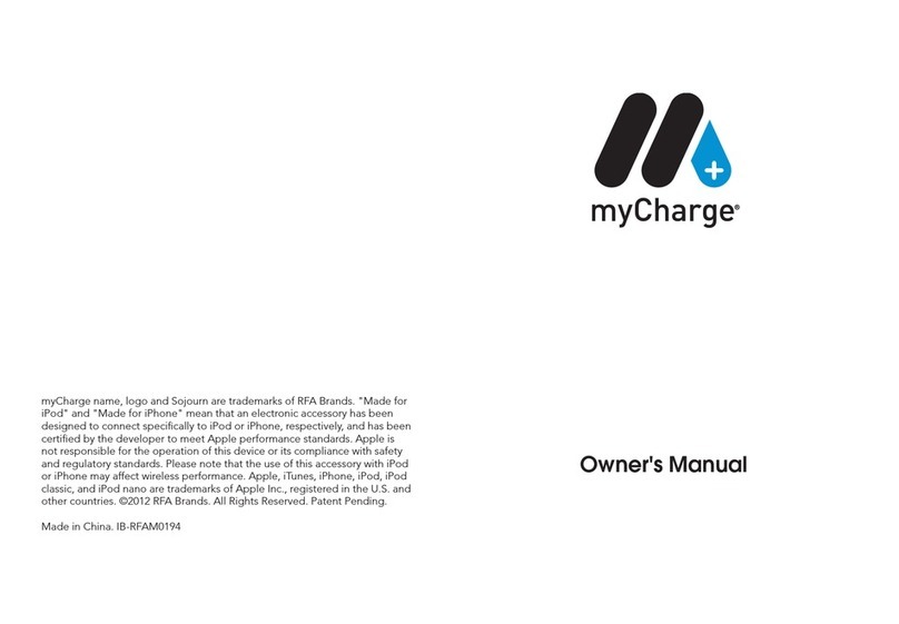 MyCharge Sojourn 1000 owner's manual