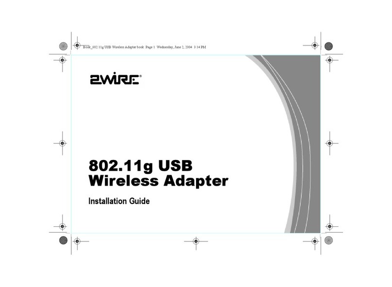 2-Wire 802.11g USB Wireless Adapter installation guide