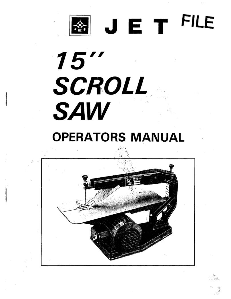 Jet 15" Scroll Saw User manual Jet 15" Scroll Saw User manual