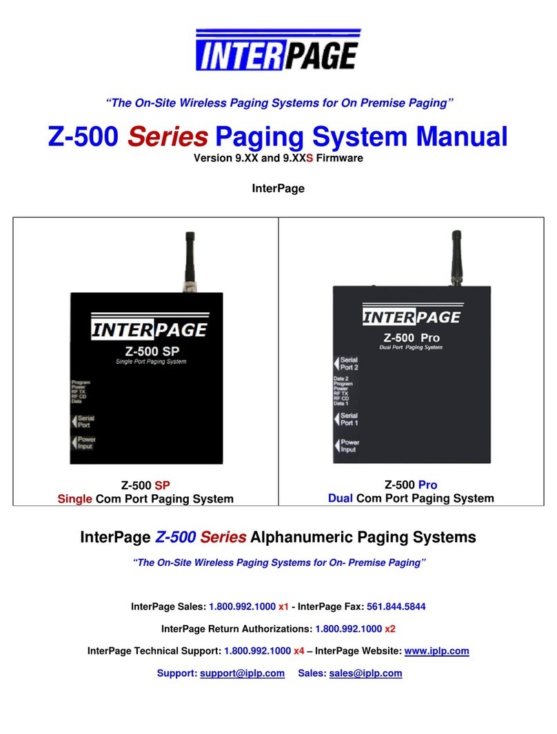 Interpage Z-500 Series User manual