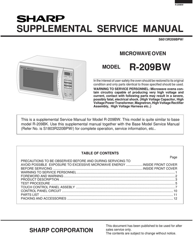 Sharp R-209BW User manual Sharp R-209BW User manual