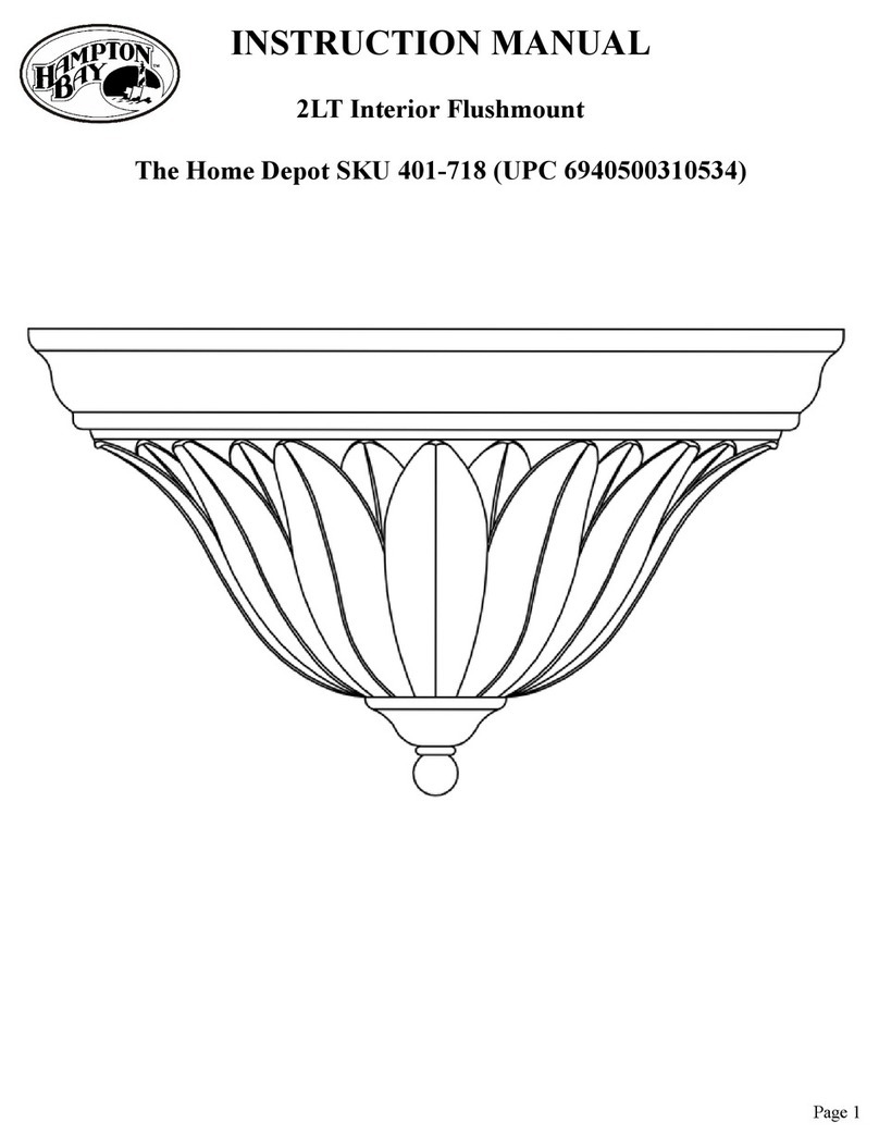 HAMPTON BAY Home Depot SKU 401-718 instruction manual