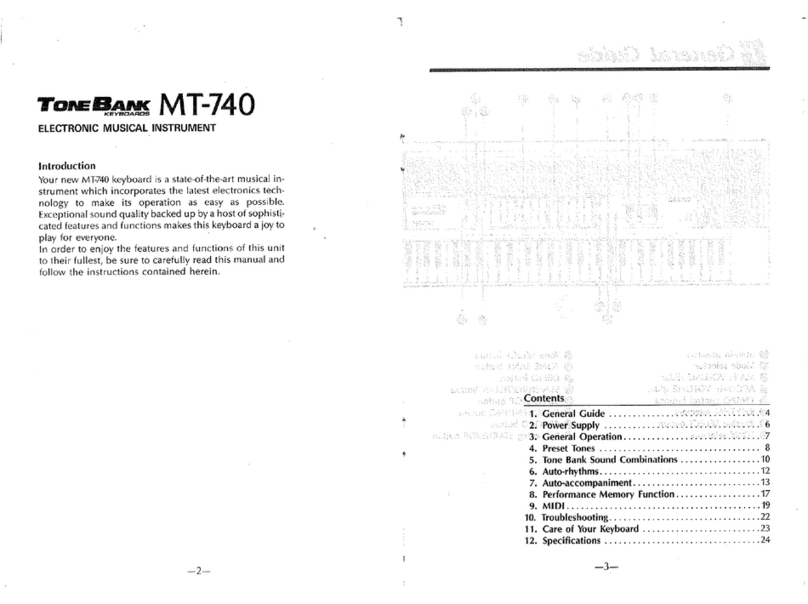 Tone Bank MT-740 manual