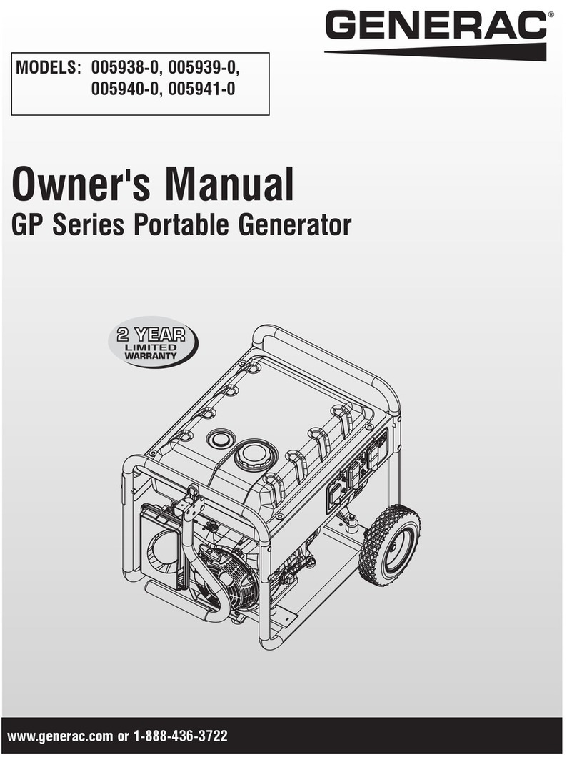Generac Power Systems GP Series 005938-0 owner's manual