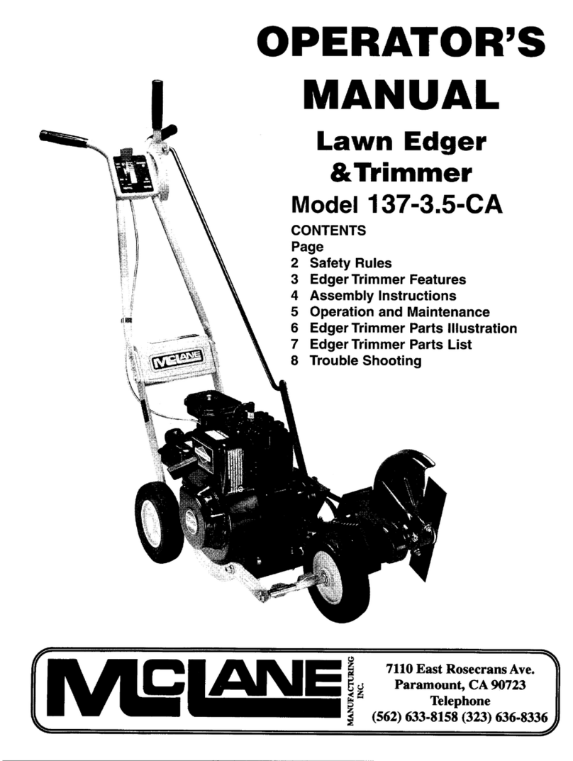 Mclane 137-3.5-CA Operator's manual