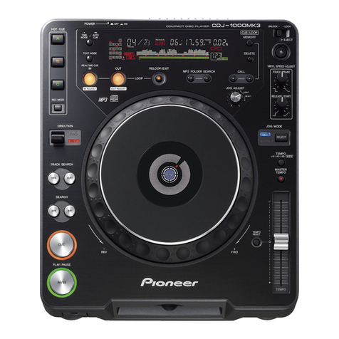 Pioneer CDJ 1000MK3 - Professional CD/MP3 Turntable User manual
