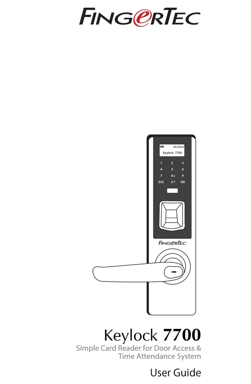 FingerTec Keylock 7700 User manual