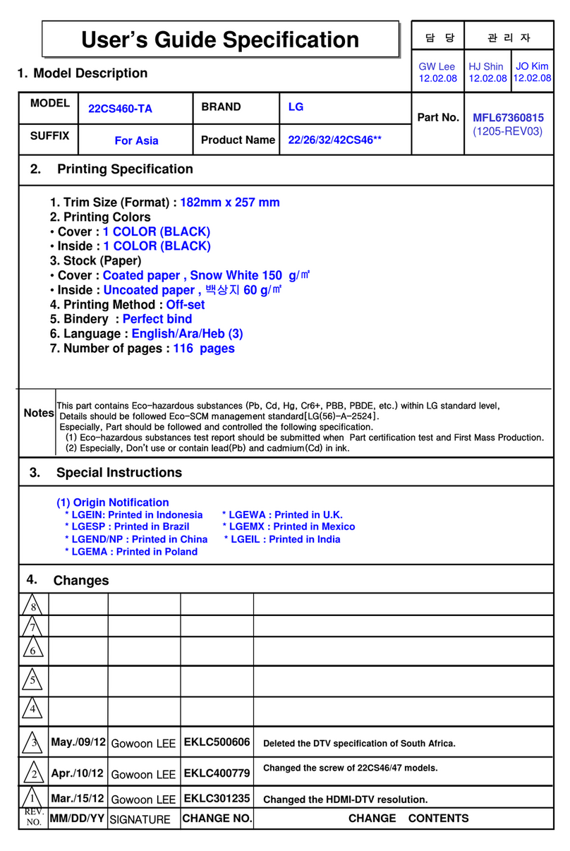 LG LS340 Series User manual