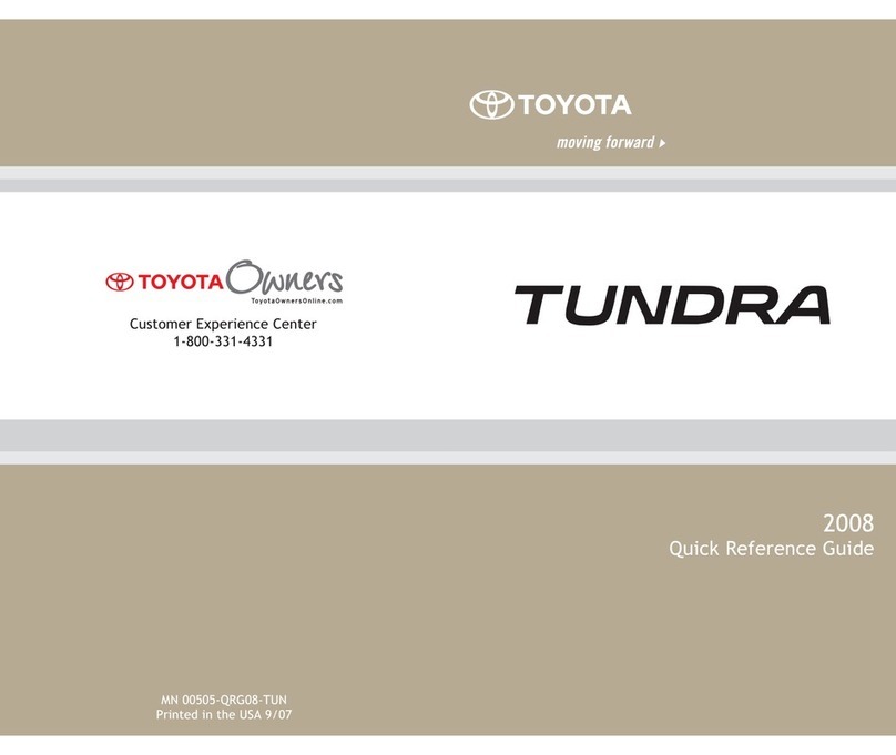 Toyota TUNDRA 2008 Quick reference guide