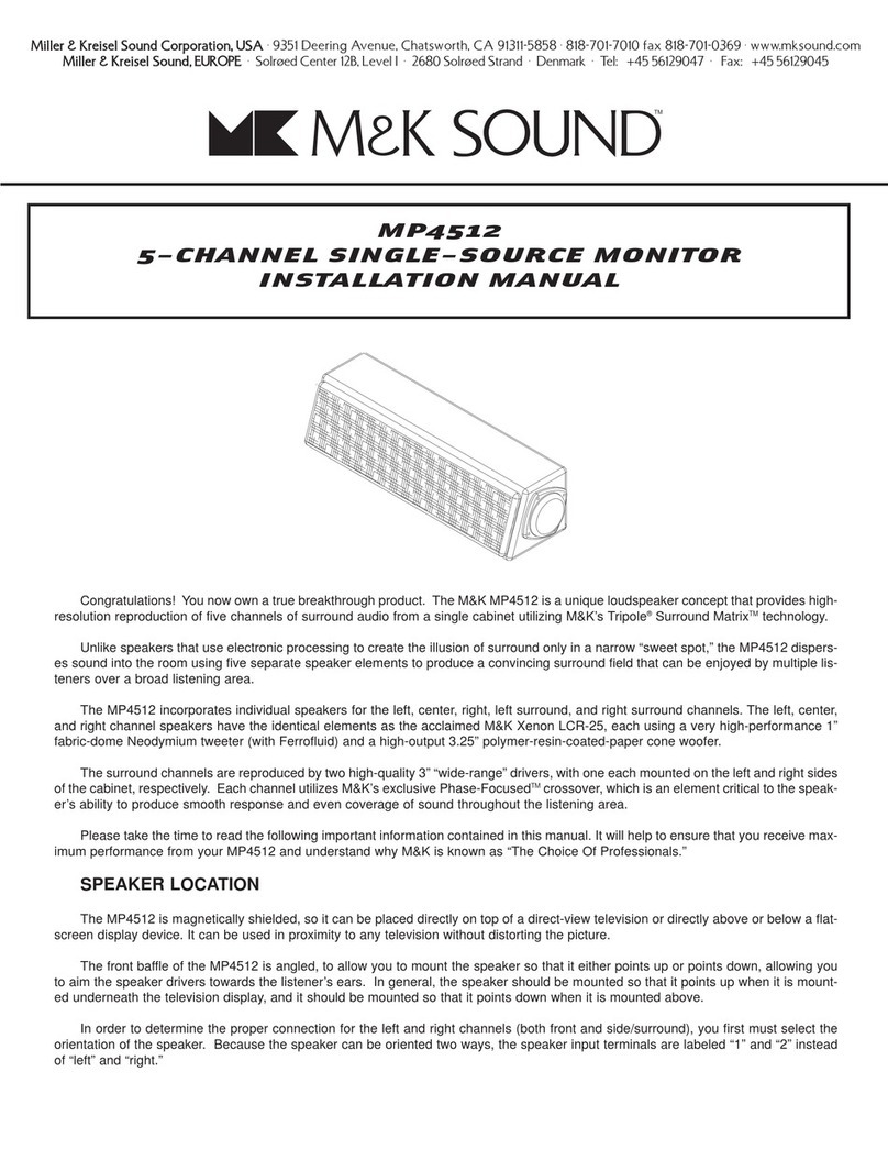 M&K Sound MP4512 installation manual