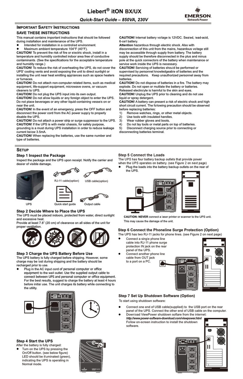 Emerson Liebert itON BX User manual