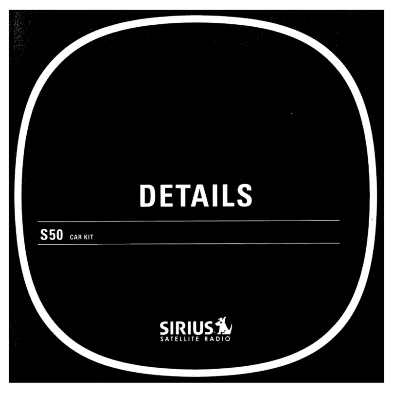 Sirius Satellite Radio S50 user guide