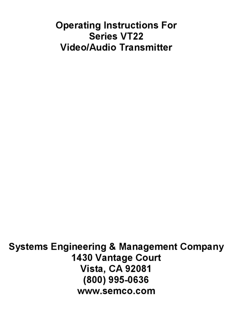 Semco VT22ML operating instructions