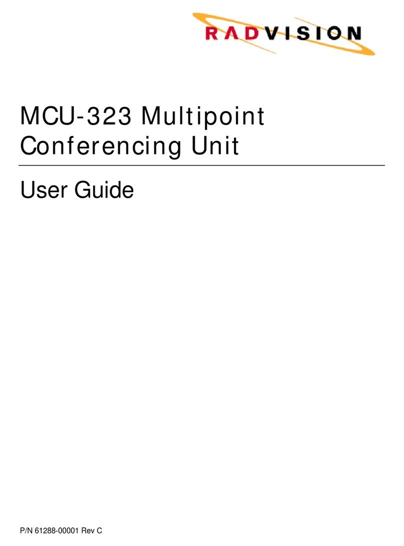 RADVision MCU-323 User manual RADVision MCU-323 User manual