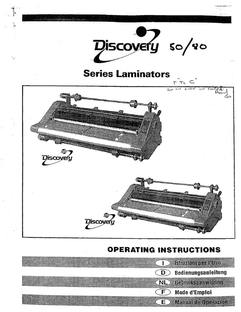 GBC Discovery 50 operating instructions