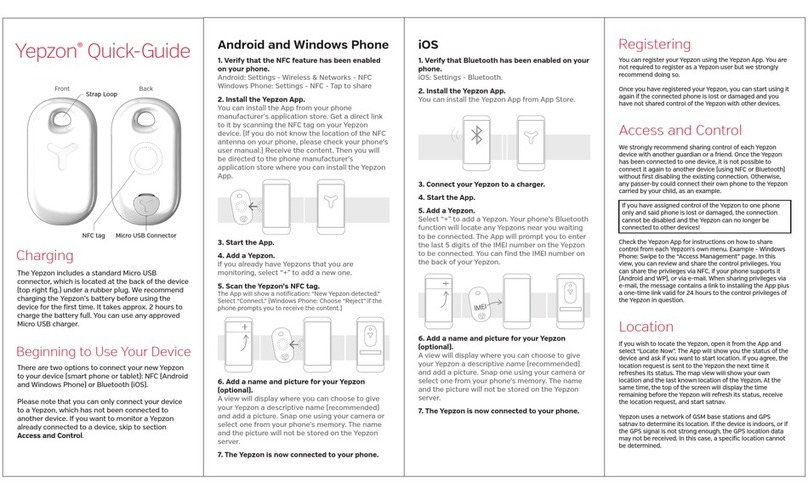 Yepzon GPS Locator quick guide