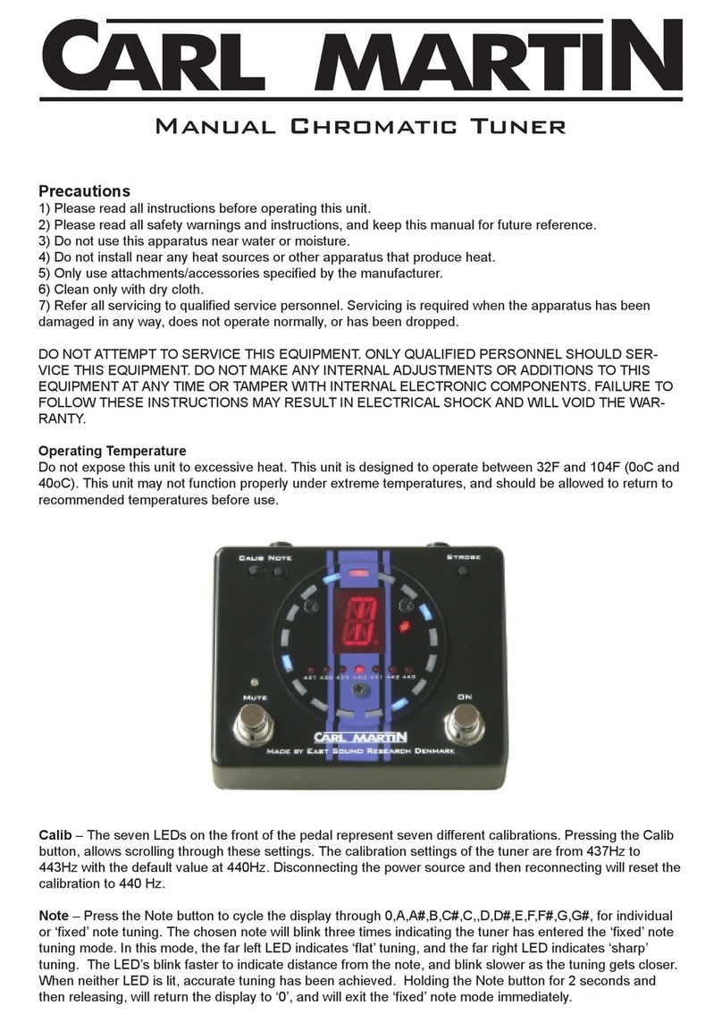 Carl Martin Chromatic Tuner manual
