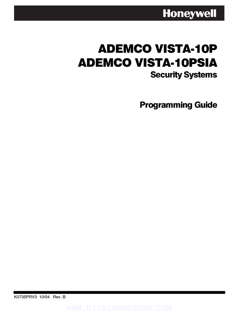 Honeywell ADEMCO VISTA-10P Operating instructions