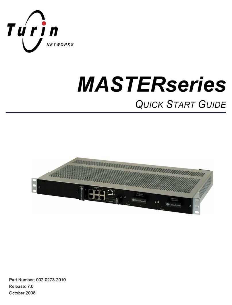 Turin Networks MASTER series quick start guide
