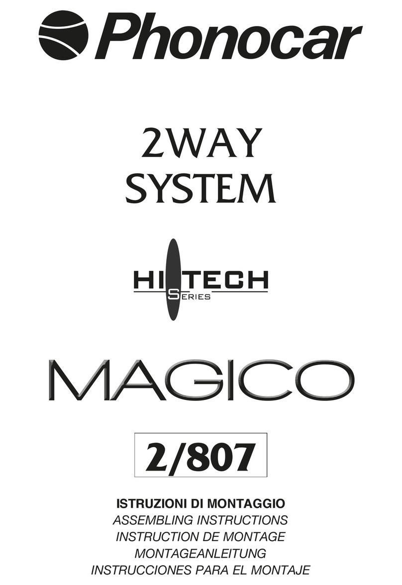 Phonocar Magico 2/807 Hi-Tech Series Assembling instructions