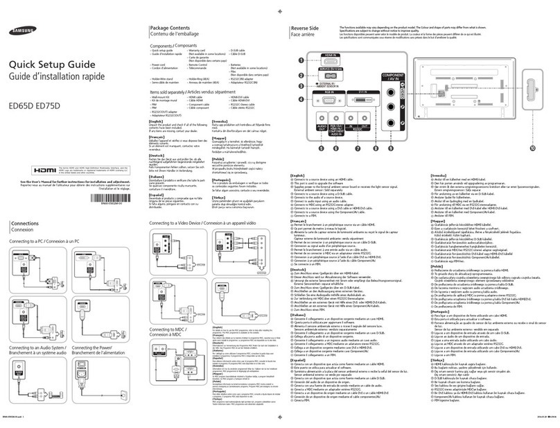 Samsung ED65D User manual Samsung ED65D User manual