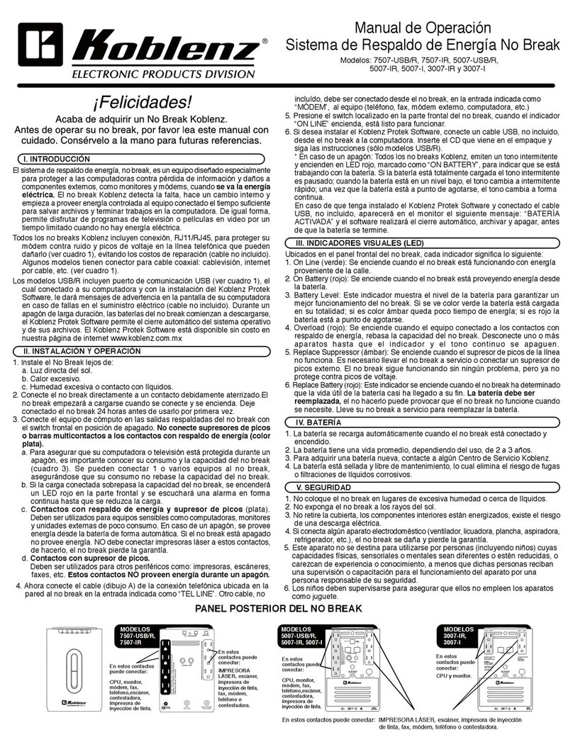 Koblenz 5007-IR Operating instructions manual