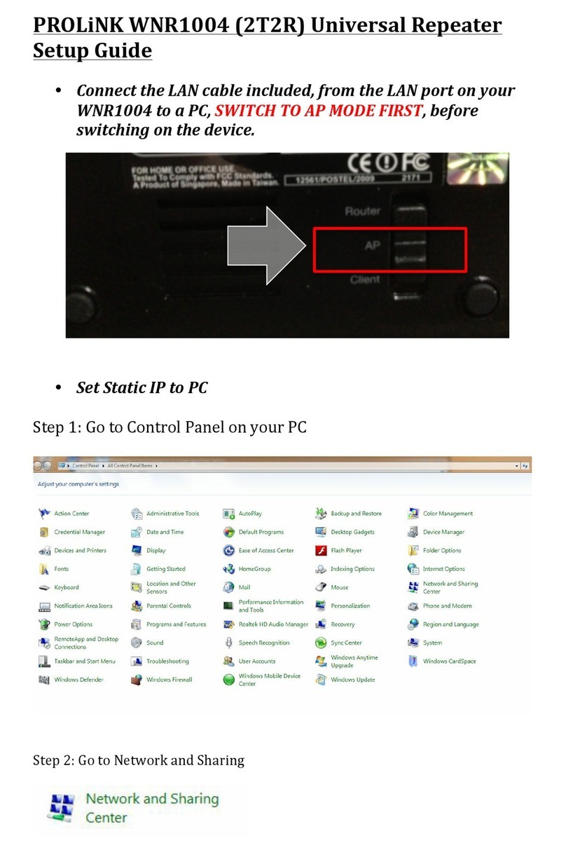 PROLiNK WNR1004 Setup guide