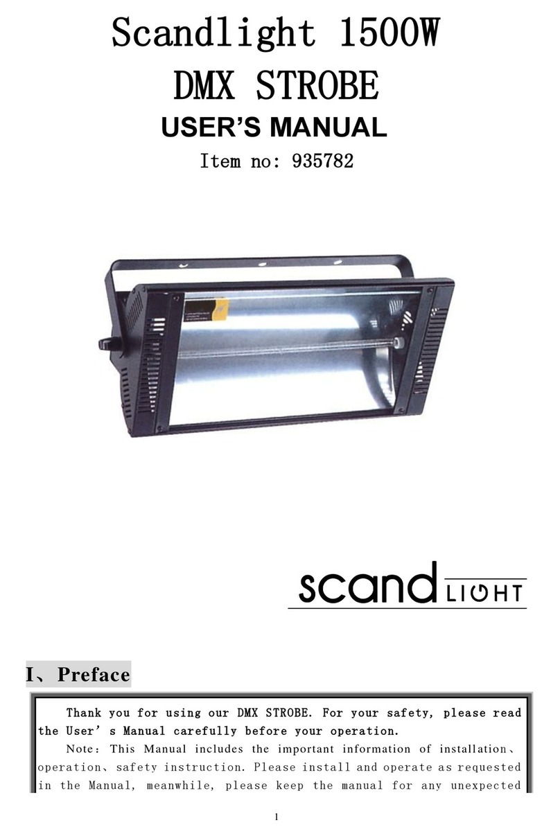 Scandlight 1500W DMX STROBE user manual