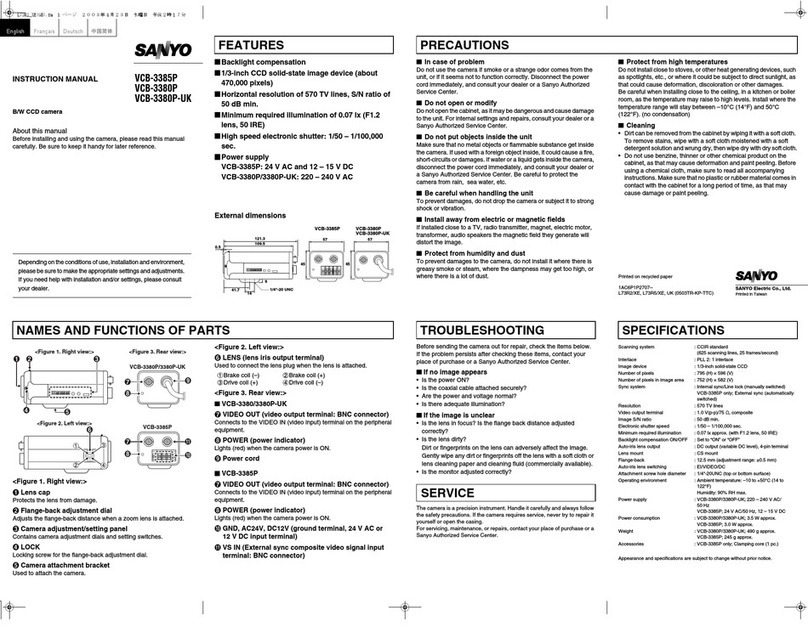 Sanyo VCB-3385P instruction manual