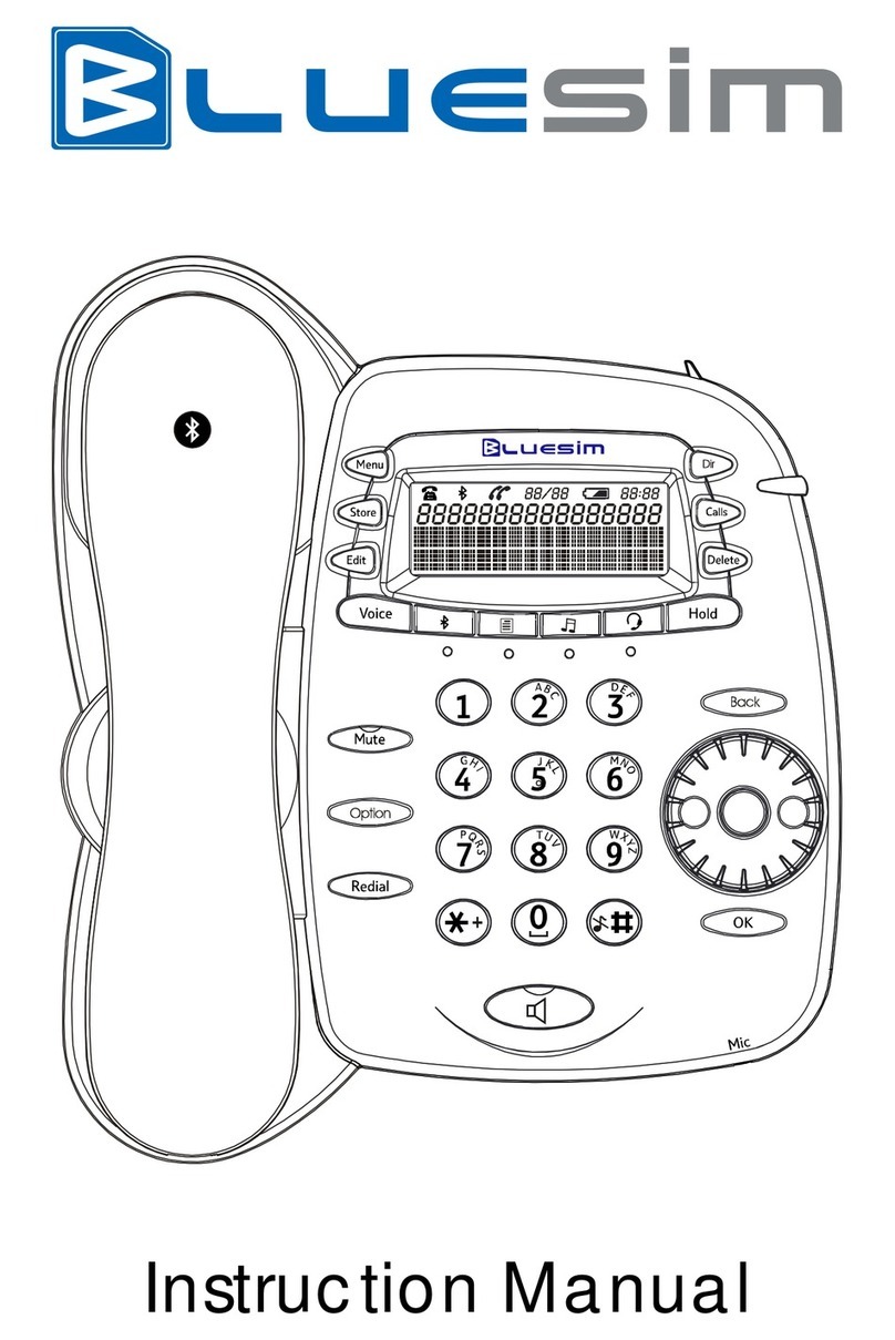 Bluesim Bluetooth Desktop Phone instruction manual
