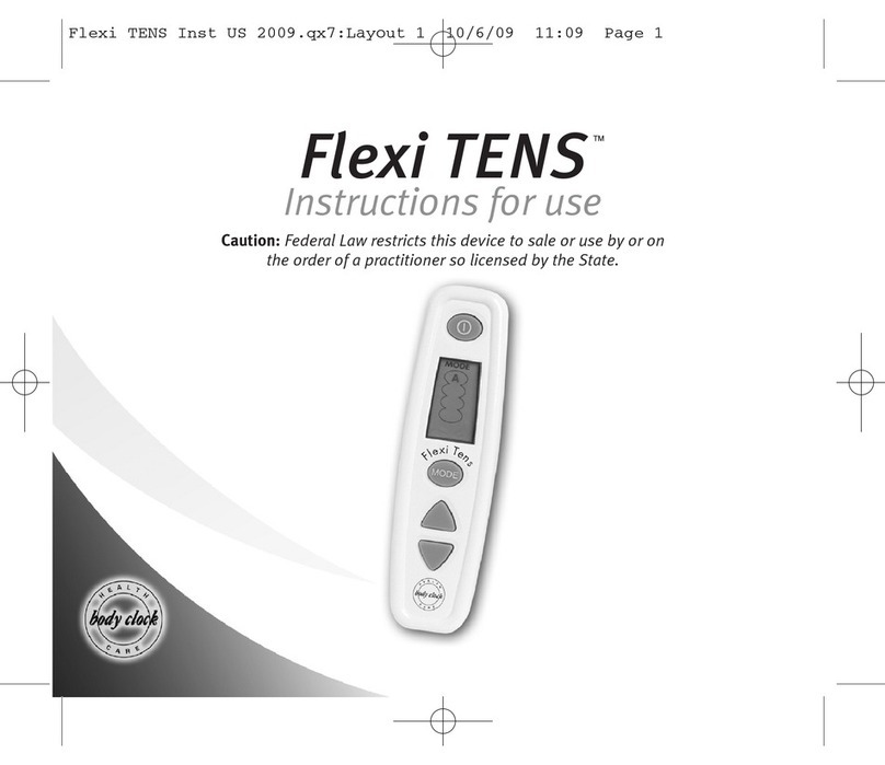 Body Clock Flexi TENS Instructions for use