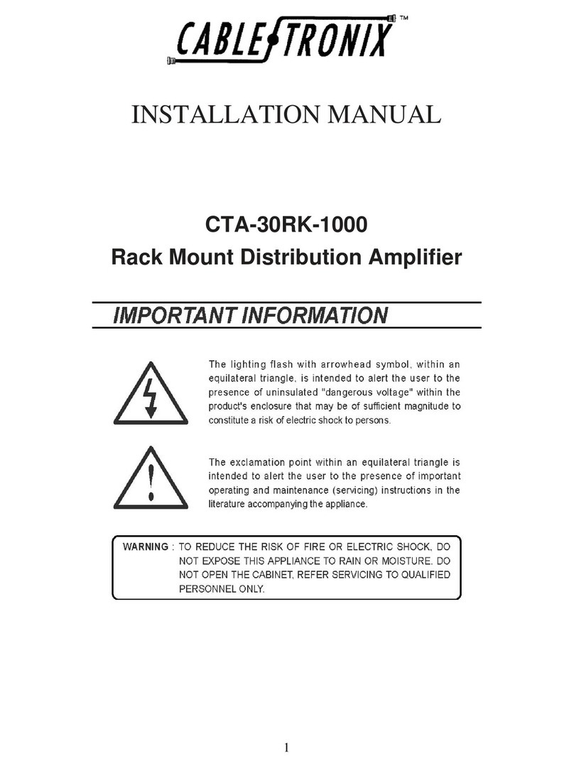 Cable-Tronix CTA-30RK-1000 installation manual