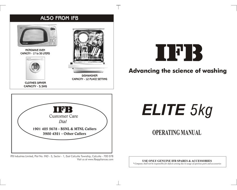 IFB Elite 5 Kg operating manual