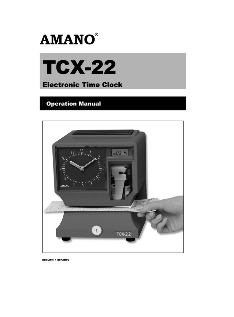 Amano TCX-22 Operation manual