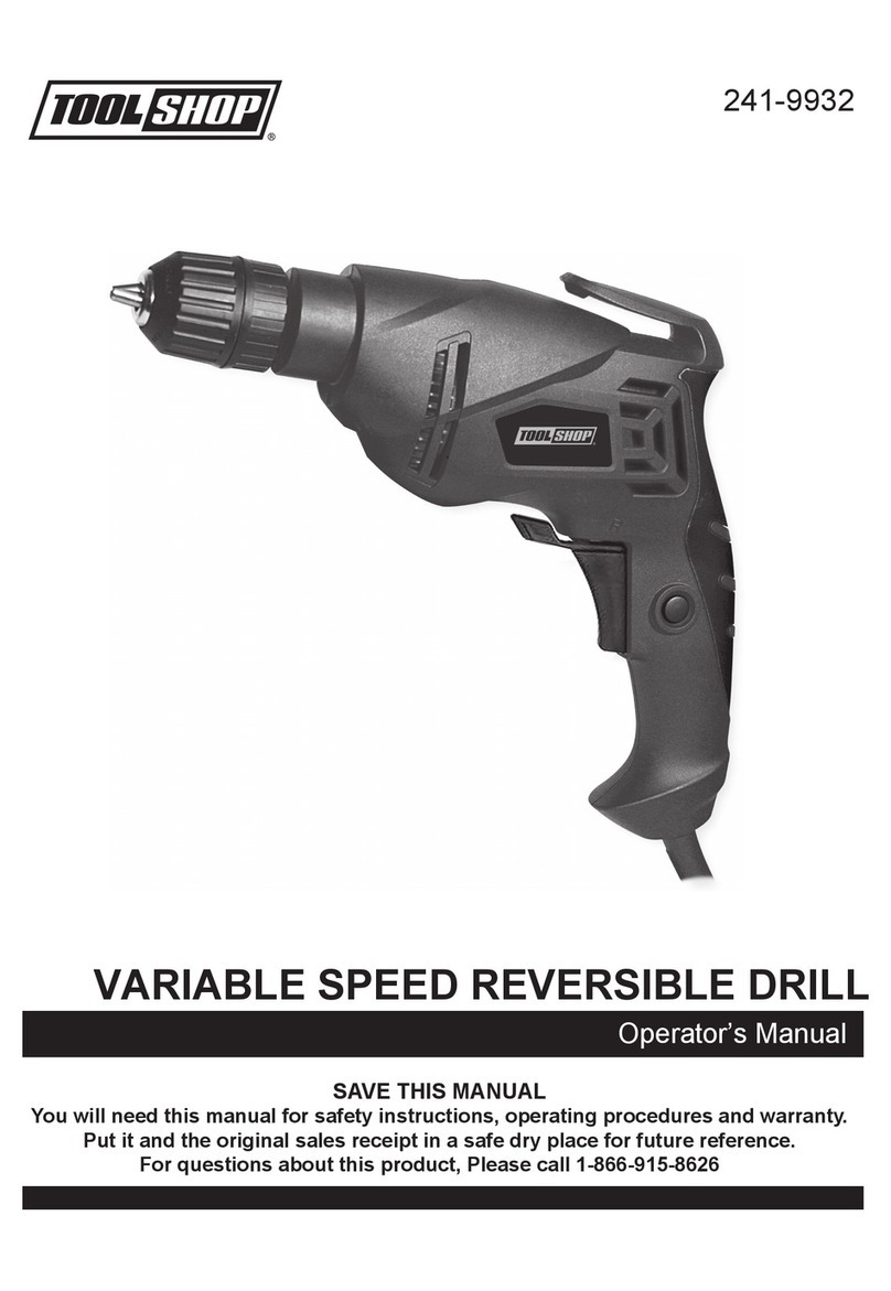 Toolshop 241-9932 Operator's manual