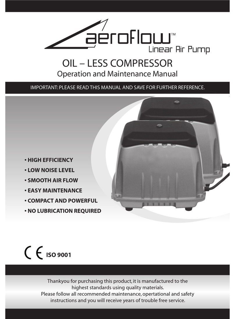 AeroFlow OIL - LESS COMPRESSOR Operation and maintenance manual