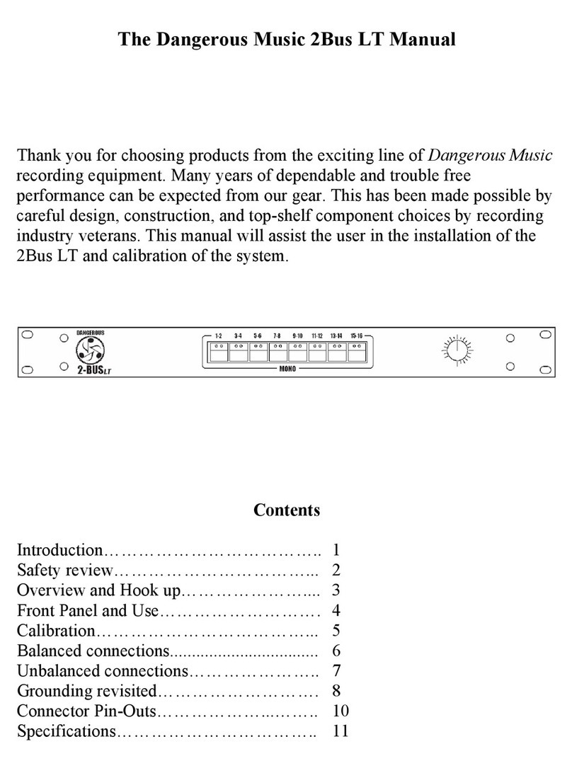 Dangerous Music 2Bus LT user manual