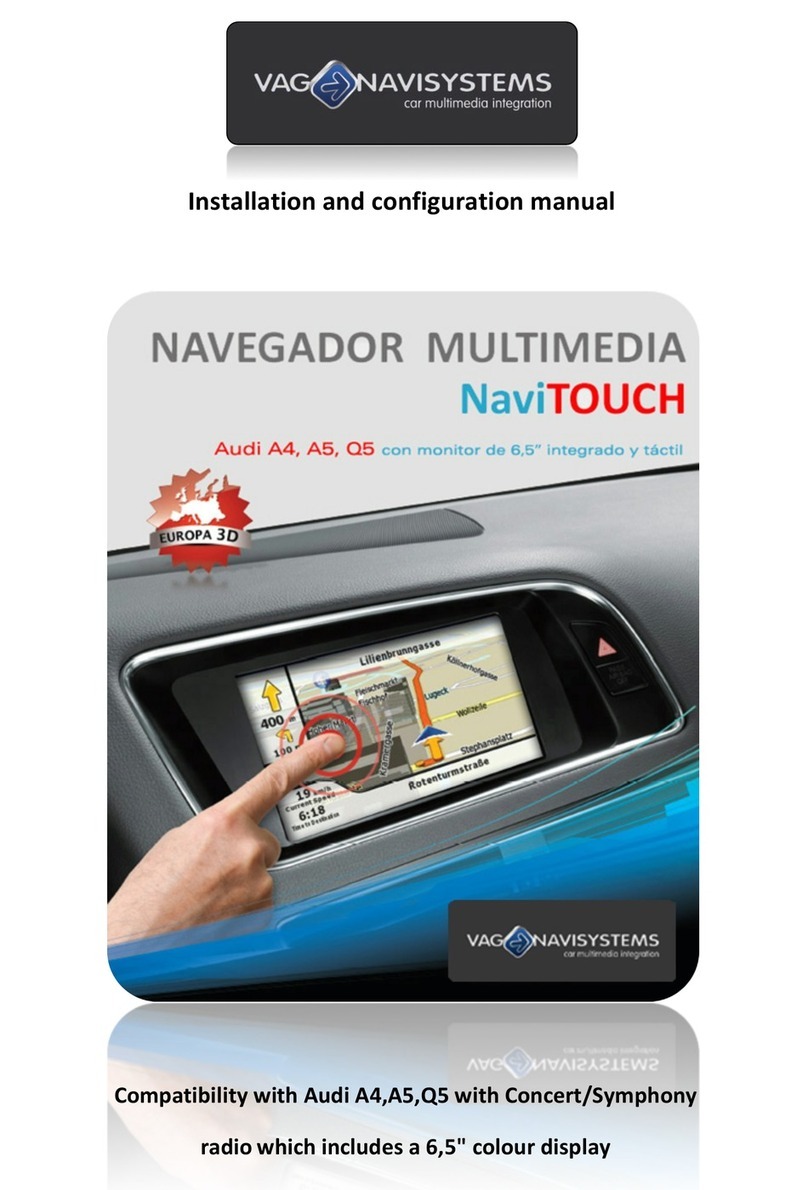 VAG-Navisystems Navegador Multimedia NaviTOUCH Installation and configuration manual VAG-Navisystems Navegador Multimedia NaviTOUCH Installation and configuration manual