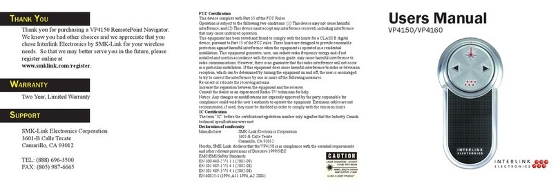 Interlink electronics VP4150 user manual