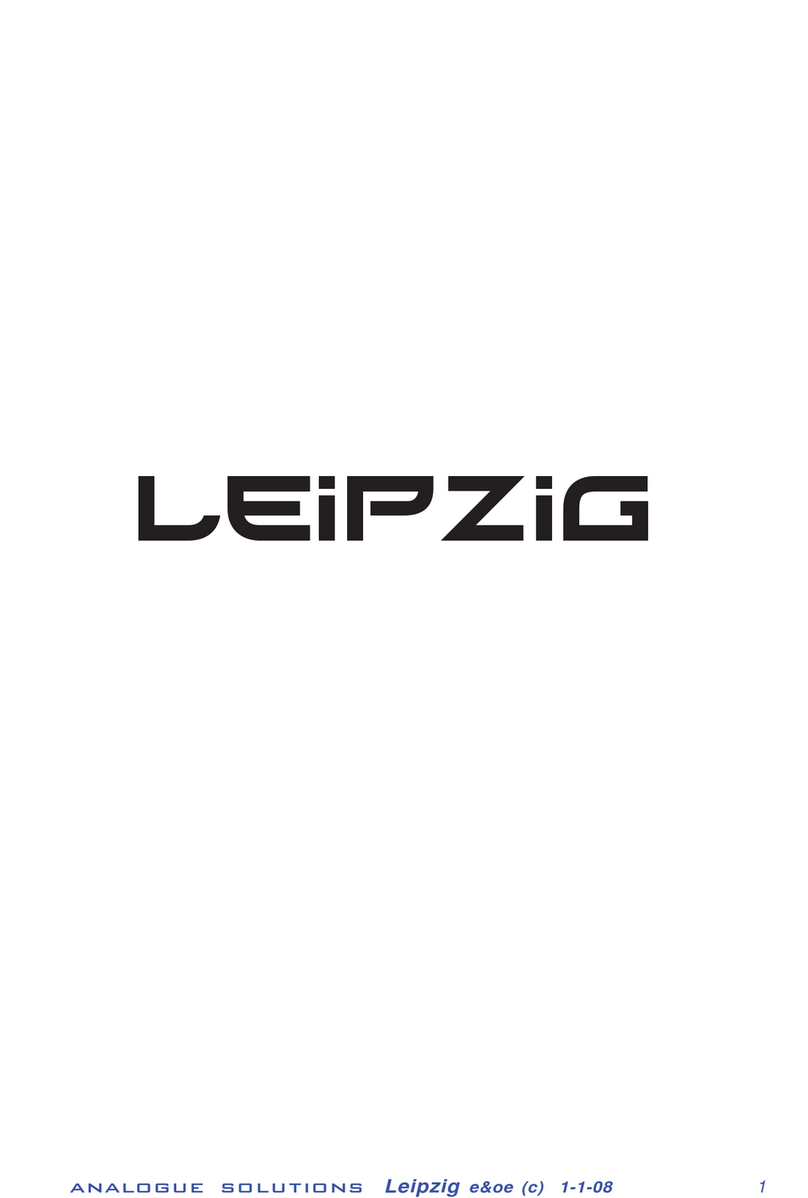 Leipzig TRUE analogue synthesizer user manual