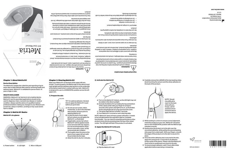 Metria IH1 User manual