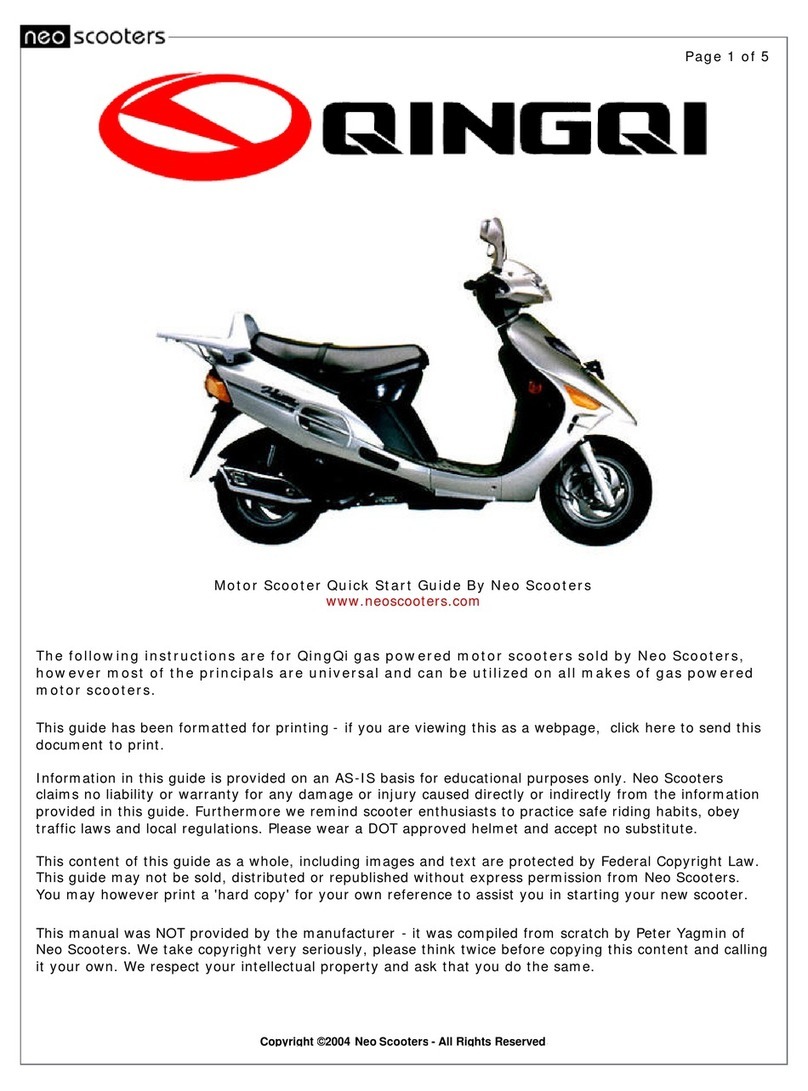 Neo Scooters Qingqi quick start guide