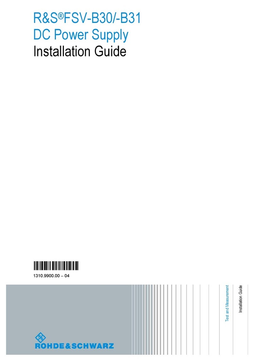 Rohde & Schwarz R&S FSV-B30 User manual