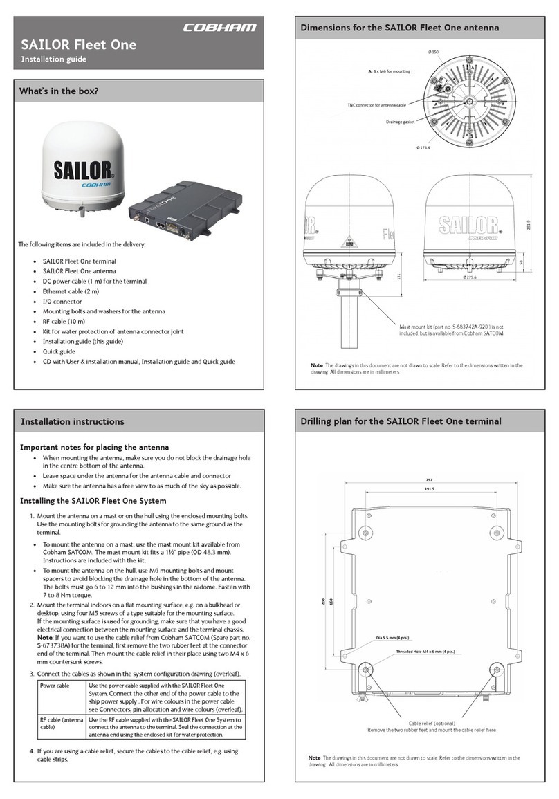 COBHAM Saailor Fleet One User manual COBHAM Saailor Fleet One User manual