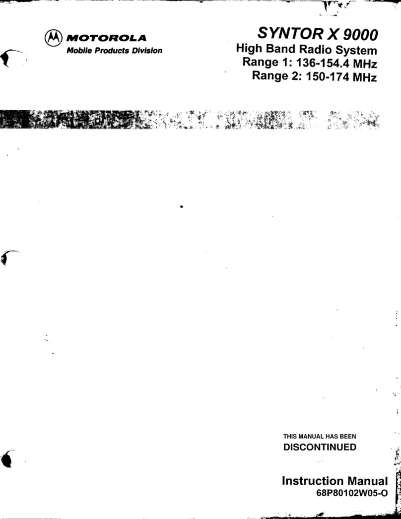 Motorola Syntor X9000 instruction manual
