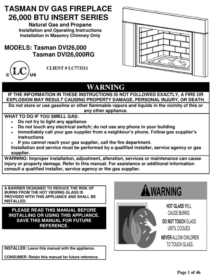 Savannah Tasman DVI26 Installation and operating instructions