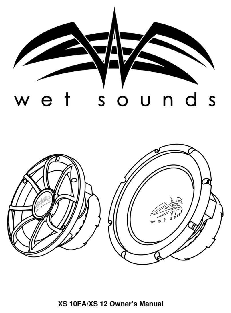 Wet Sounds XS 10FA owner's manual